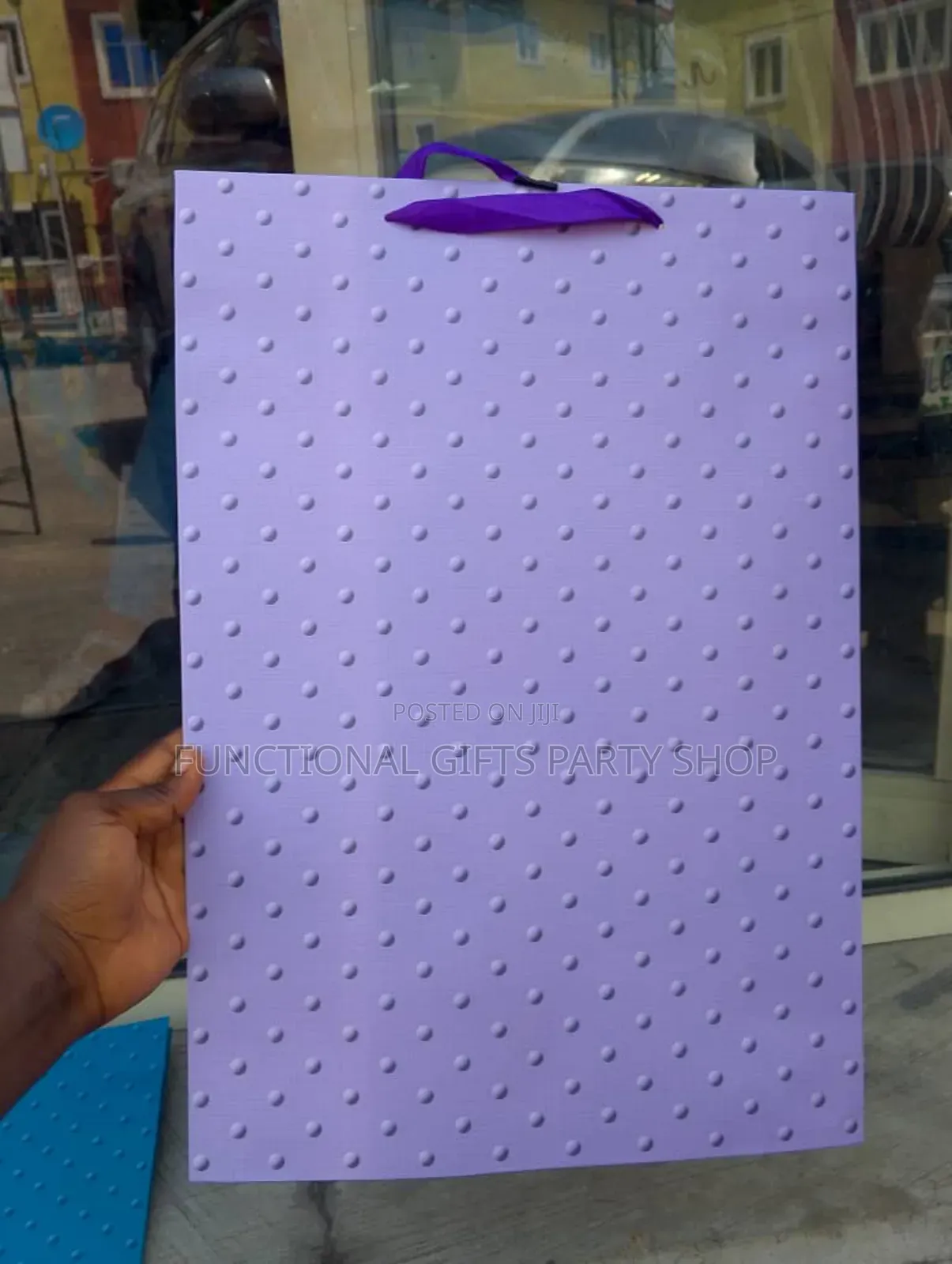 Polka Dot Cardboard Gift Bag