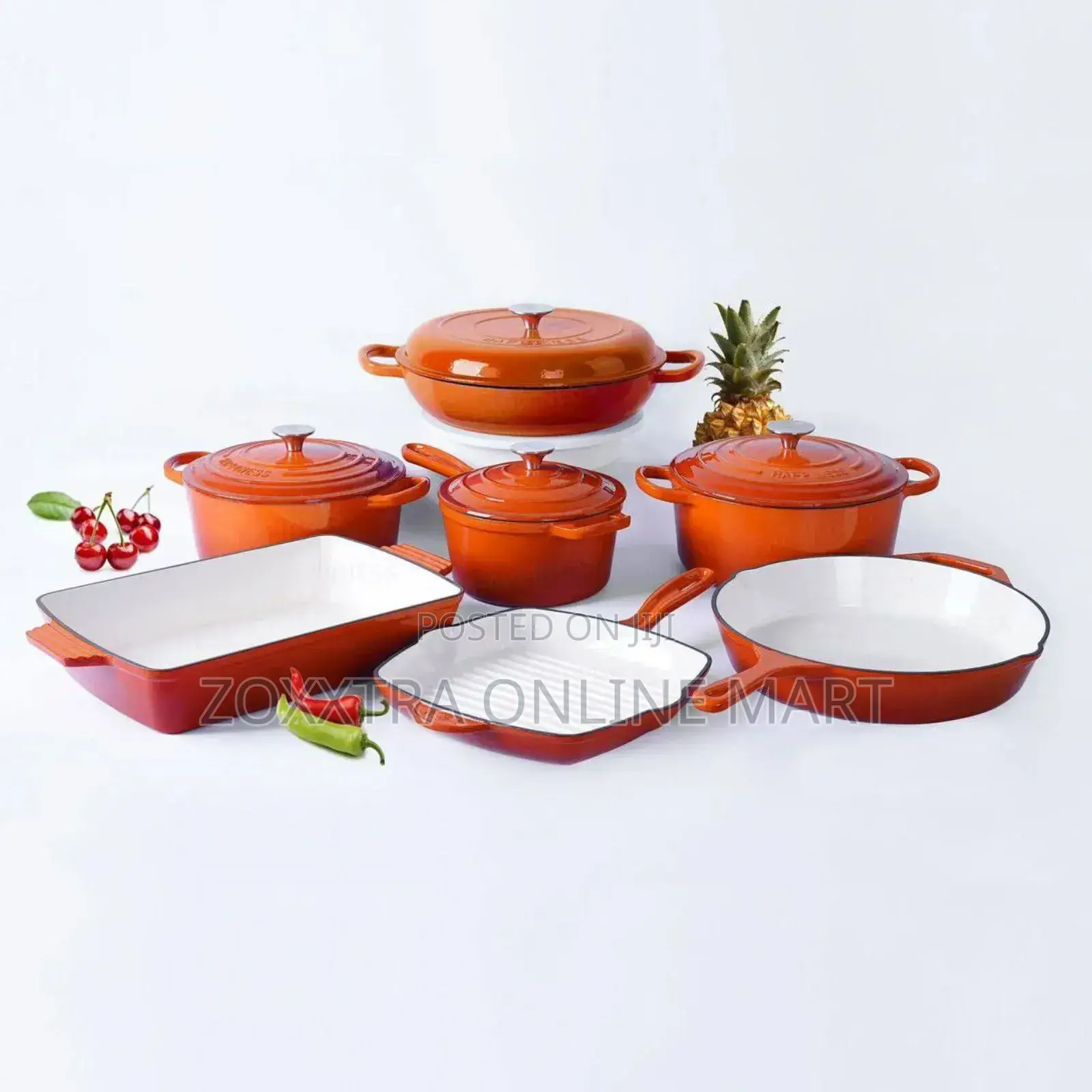 11pcs Cast Iron Cookware Set