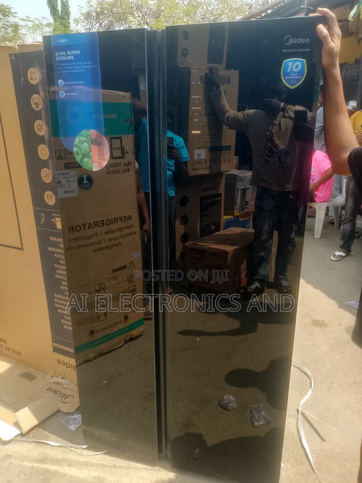 Midea Side by Side Inverter Refrigerator Mirror Face Mdrs710fg22d