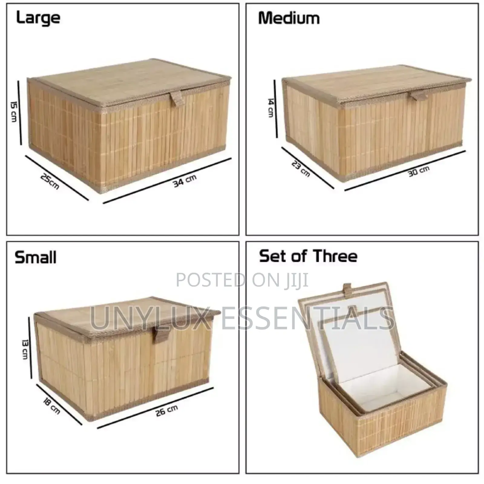 3in1 Bamboo Storage Set