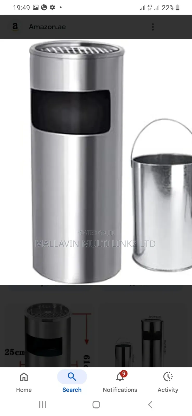 Smoking Waste Bin