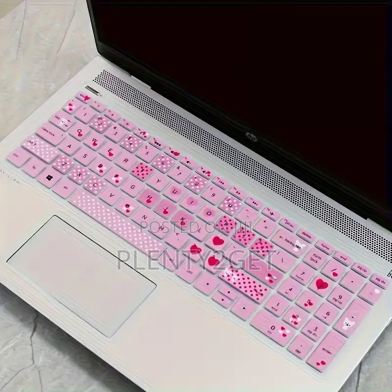 1 Silicone Waterproof Keyboard Case With Cute Bear and Heart Design