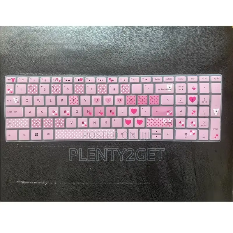 1 Silicone Waterproof Keyboard Case With Cute Bear and Heart Design