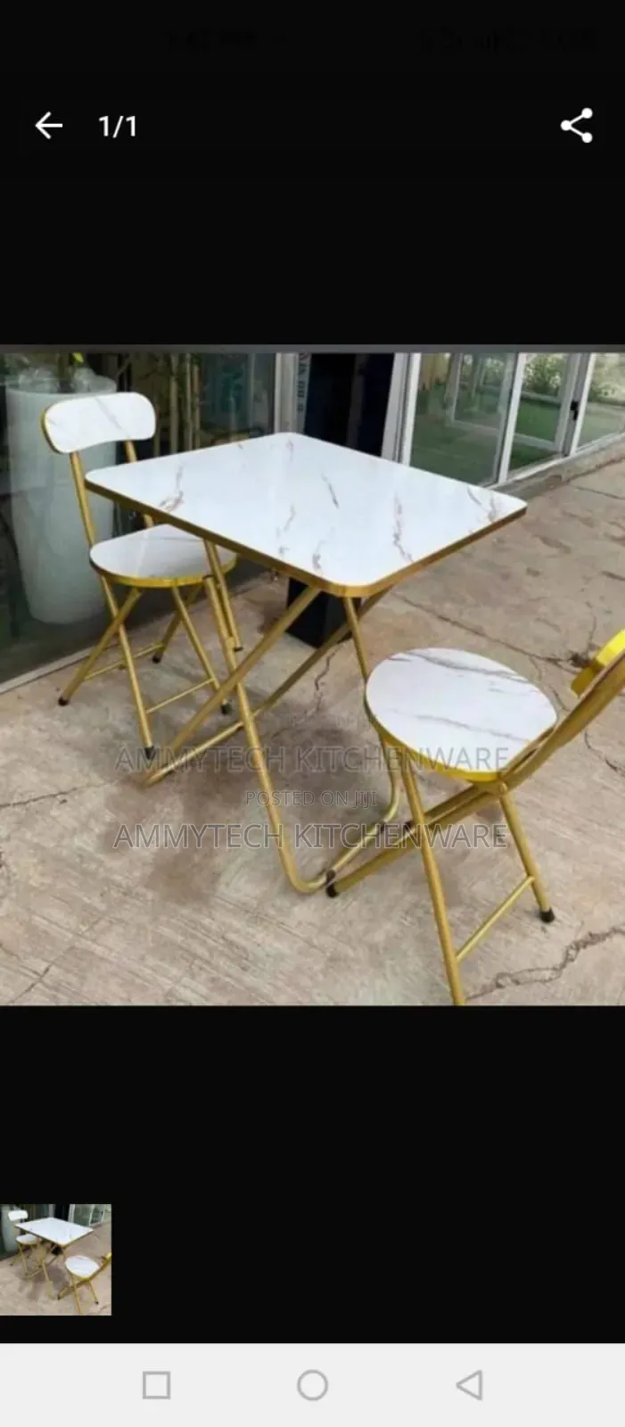 Dining Set, Wooden Kitchen, Foldable Table With 2pcs Chairs