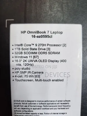 New Laptop HP OmniBook 7 16" 32GB Intel Core I9 SSD 1T