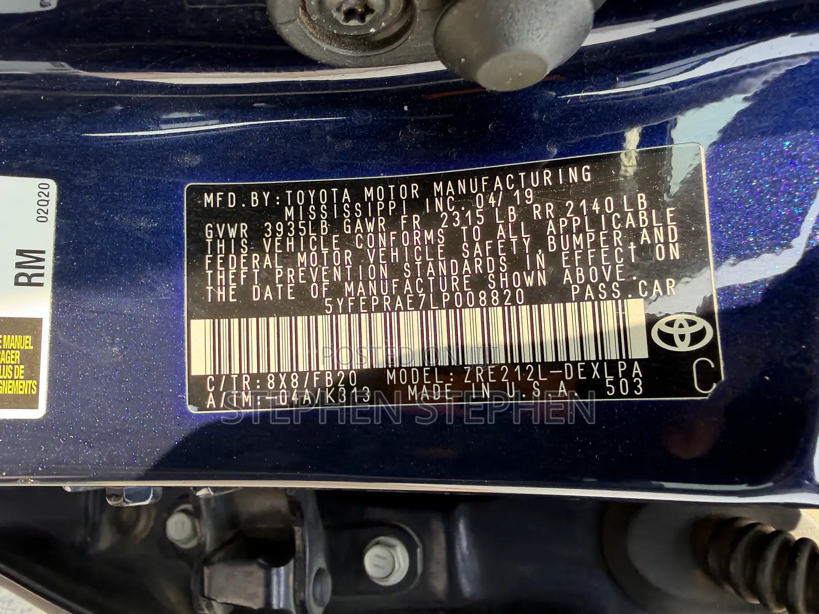 Toyota Corolla 2019 Blue