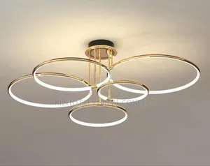 Gold Luxury Ring Pendant Lamp Chandelier