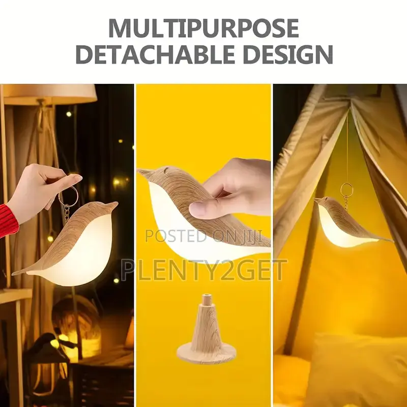 1pc Dimmable Bird Desk Lamp With Touch Control Cordless Table Lamp