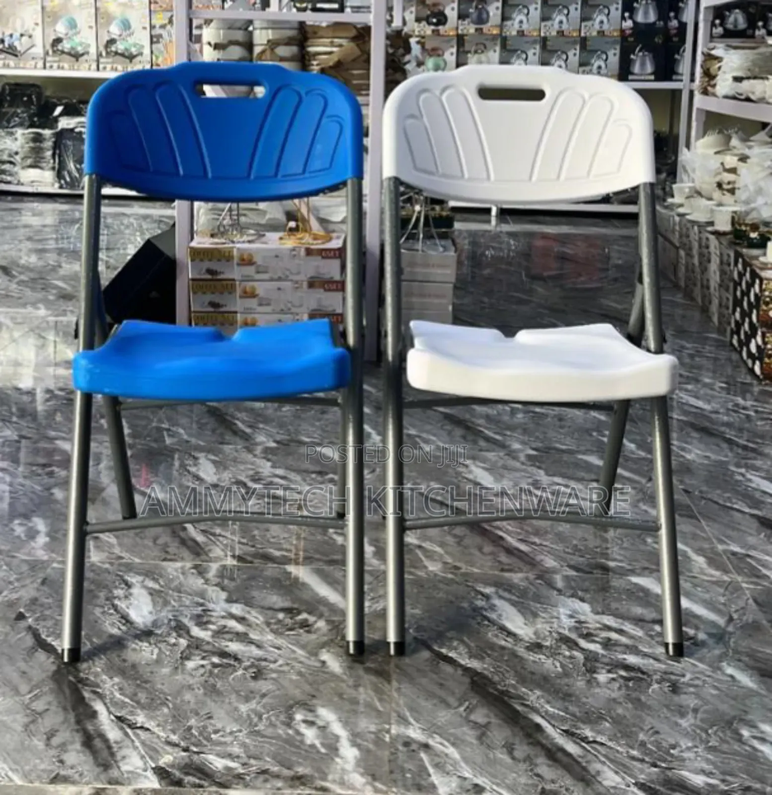 Foldable Mobile Plastic Chairs (Very Heavy And Strong)