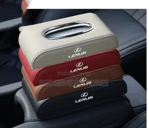 High Quality Lexus Tissue Case ( Pu Leather Interior Emblem)