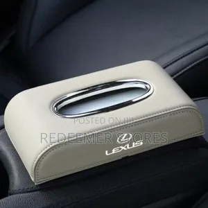 High Quality Lexus Tissue Case ( Pu Leather Interior Emblem)