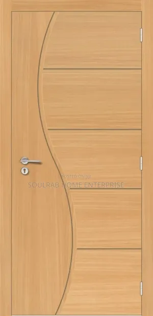 Strong Brand Coconut HDF Door With Frame, Lock, Inches Installation