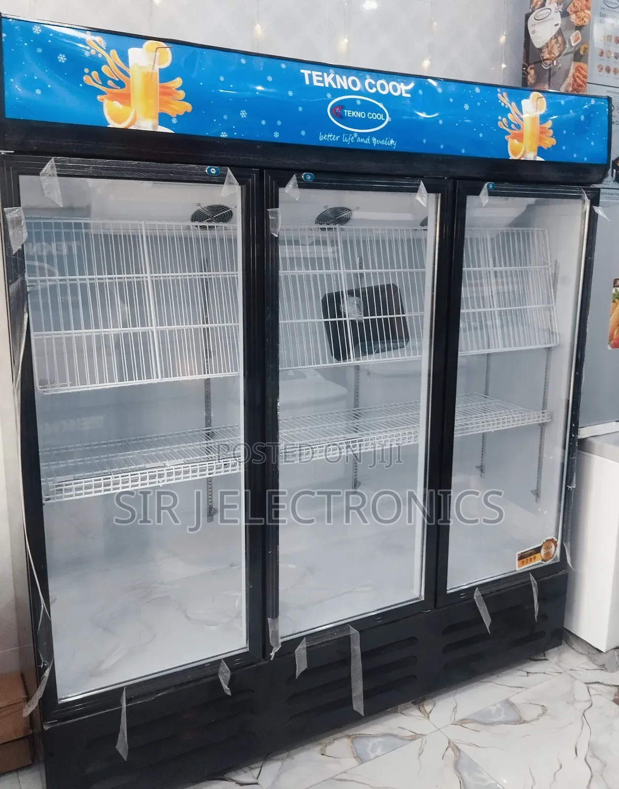 3 Doors Technocool Standing Upright Chiller / Fridge (1200 Litres)