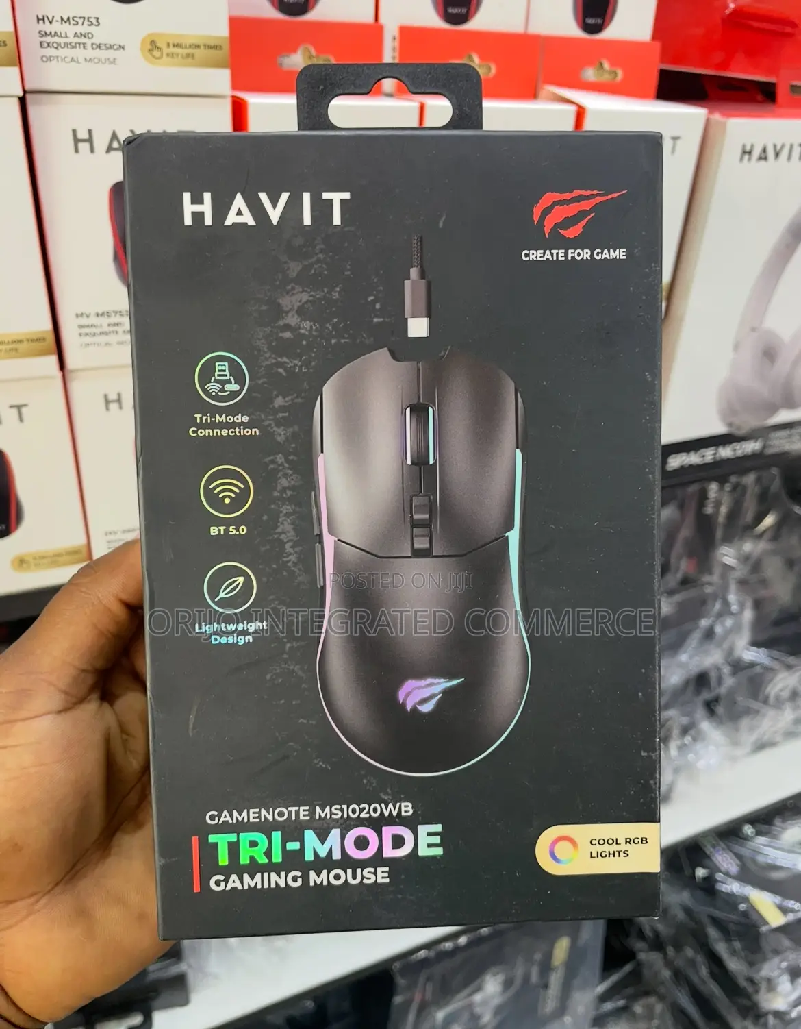 Gamenote Ms1020wb Tri-Mode Gaming Rechargeable Mouse