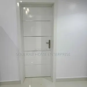 Strong Brand White HDF Door With Frame, Lock, Inches Install