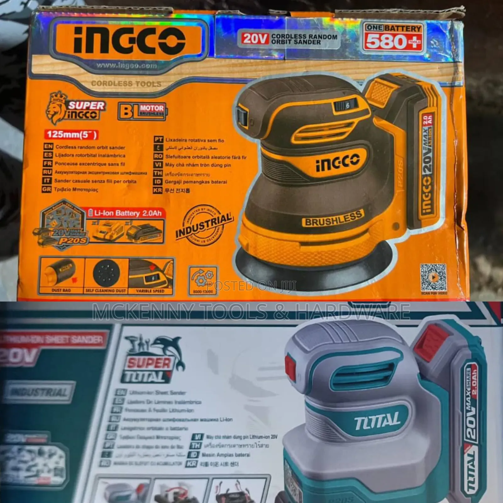 Ingco 20v Cordless Random Orbit Sander (Model Crosli2002).