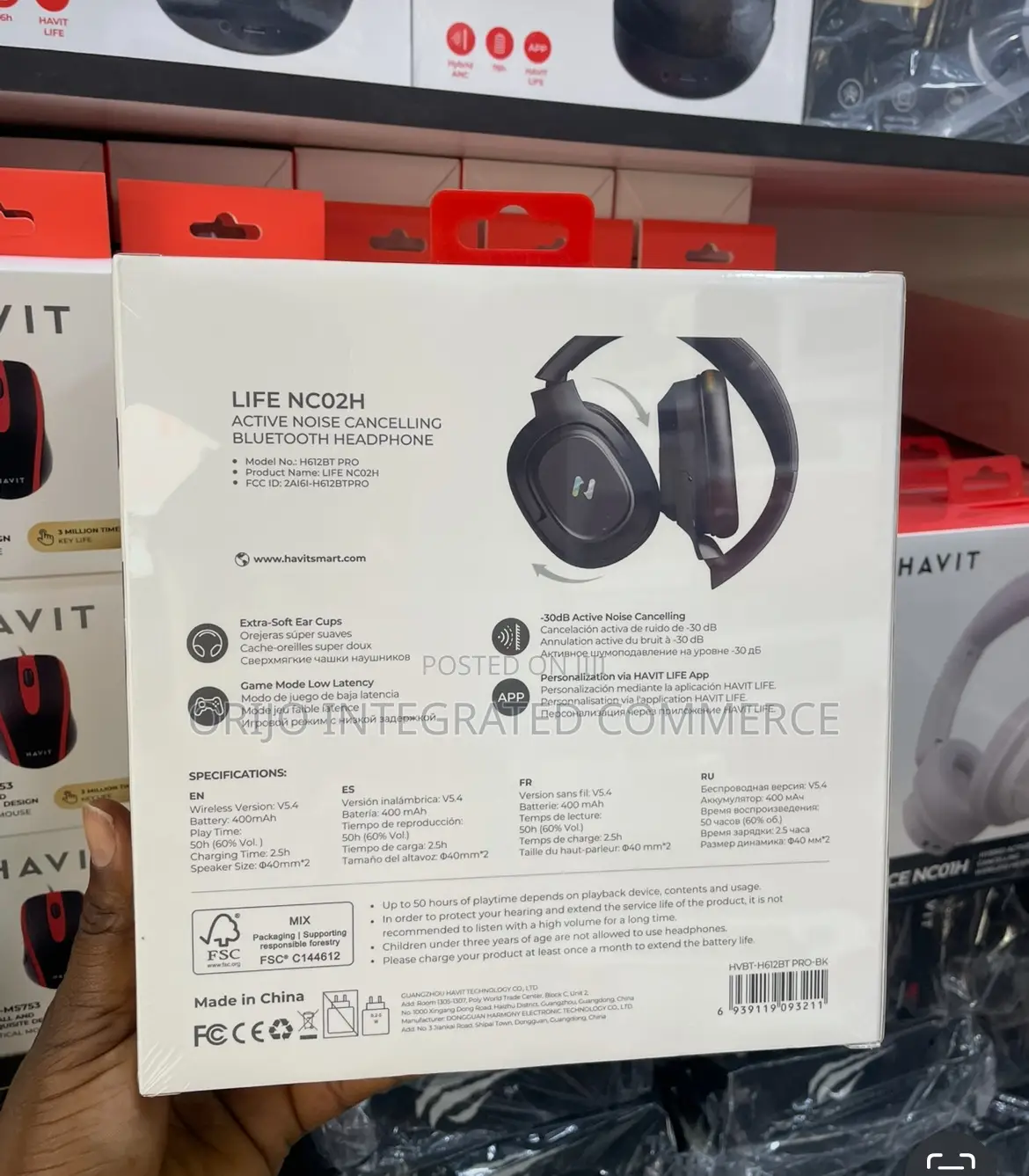 Havit Life Nco2h Active Noise Cancelling Bluetooth Headphone