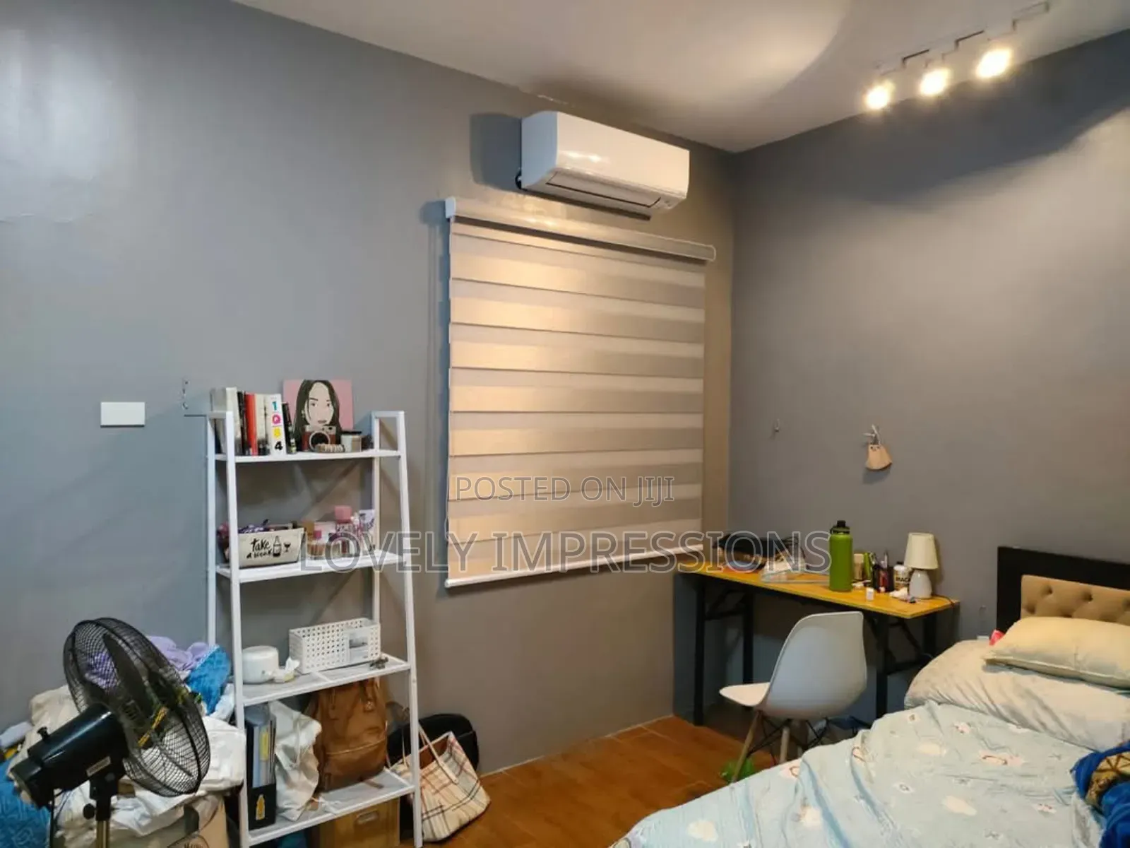 Light Beige and Night Window Blinds