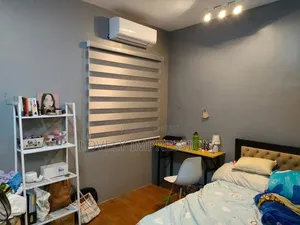 Light Beige and Night Window Blinds