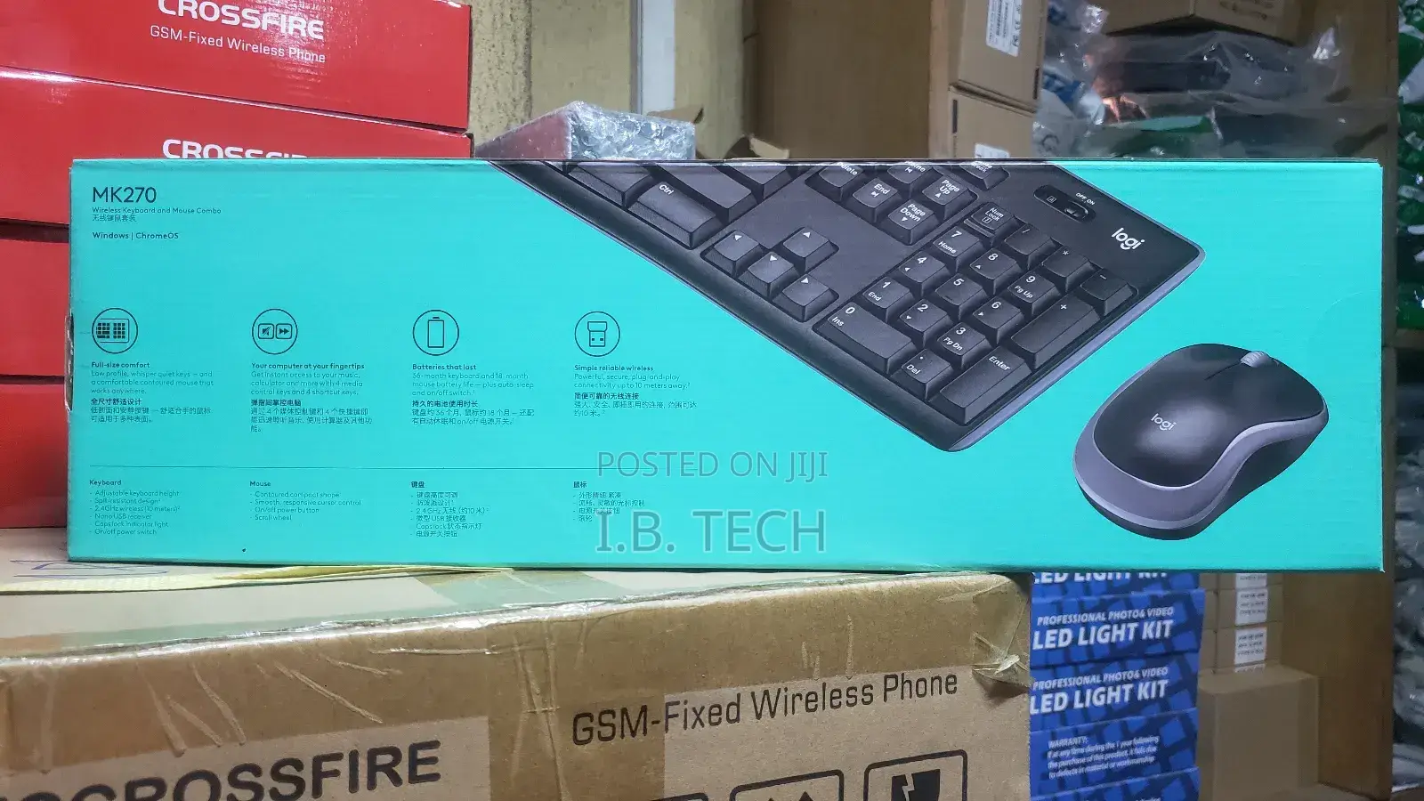 Logitech Mk270 Full-Size Wireless Keyboard and Mouse Combo