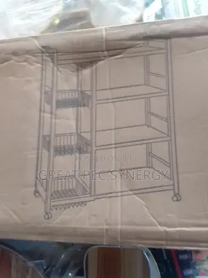 4 Layers Standing Kitchen Rack 3 Basket