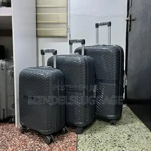 3-Piece Gray Spinner Luggage Set