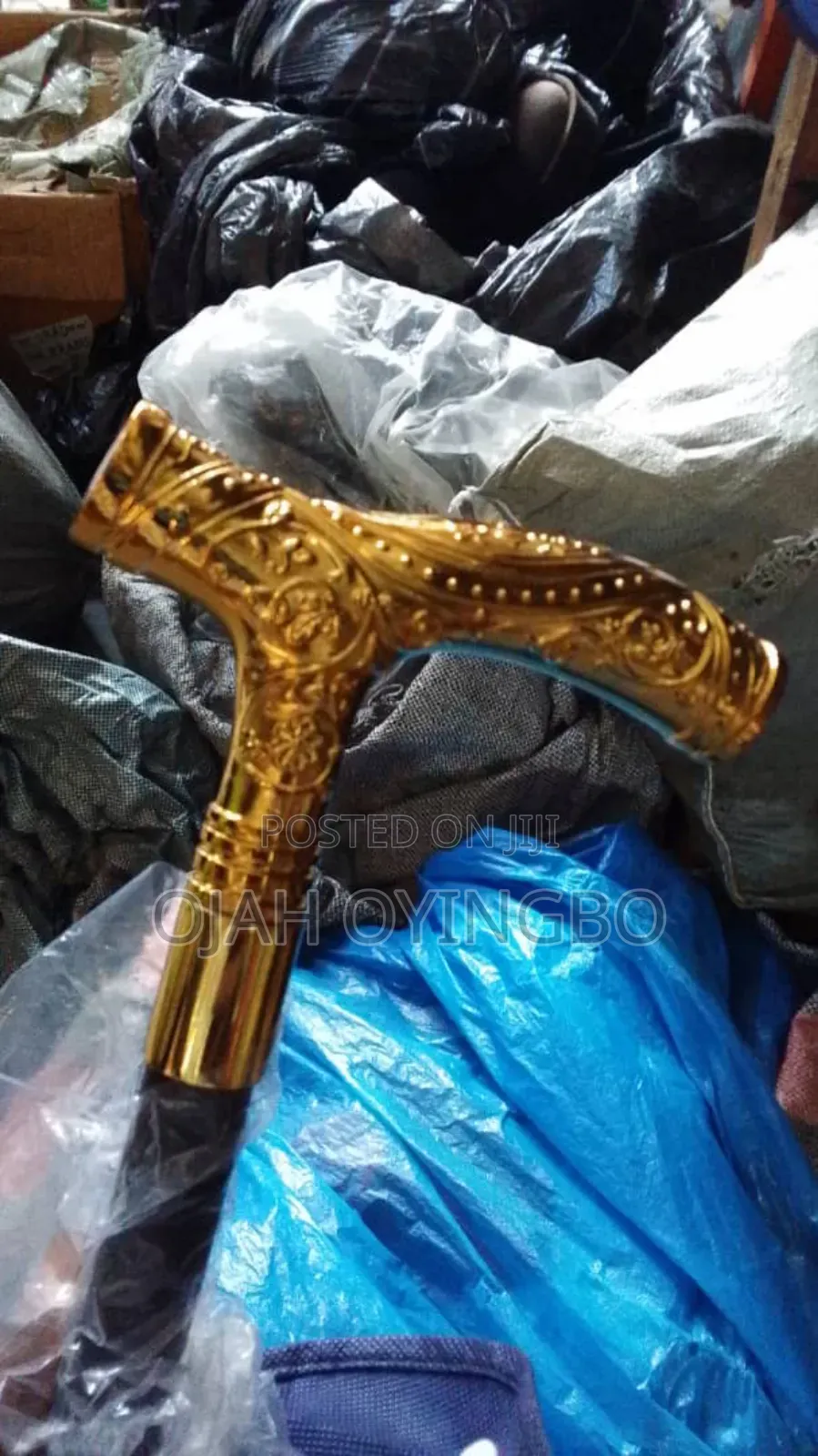 Black Body Stoned Head Staff