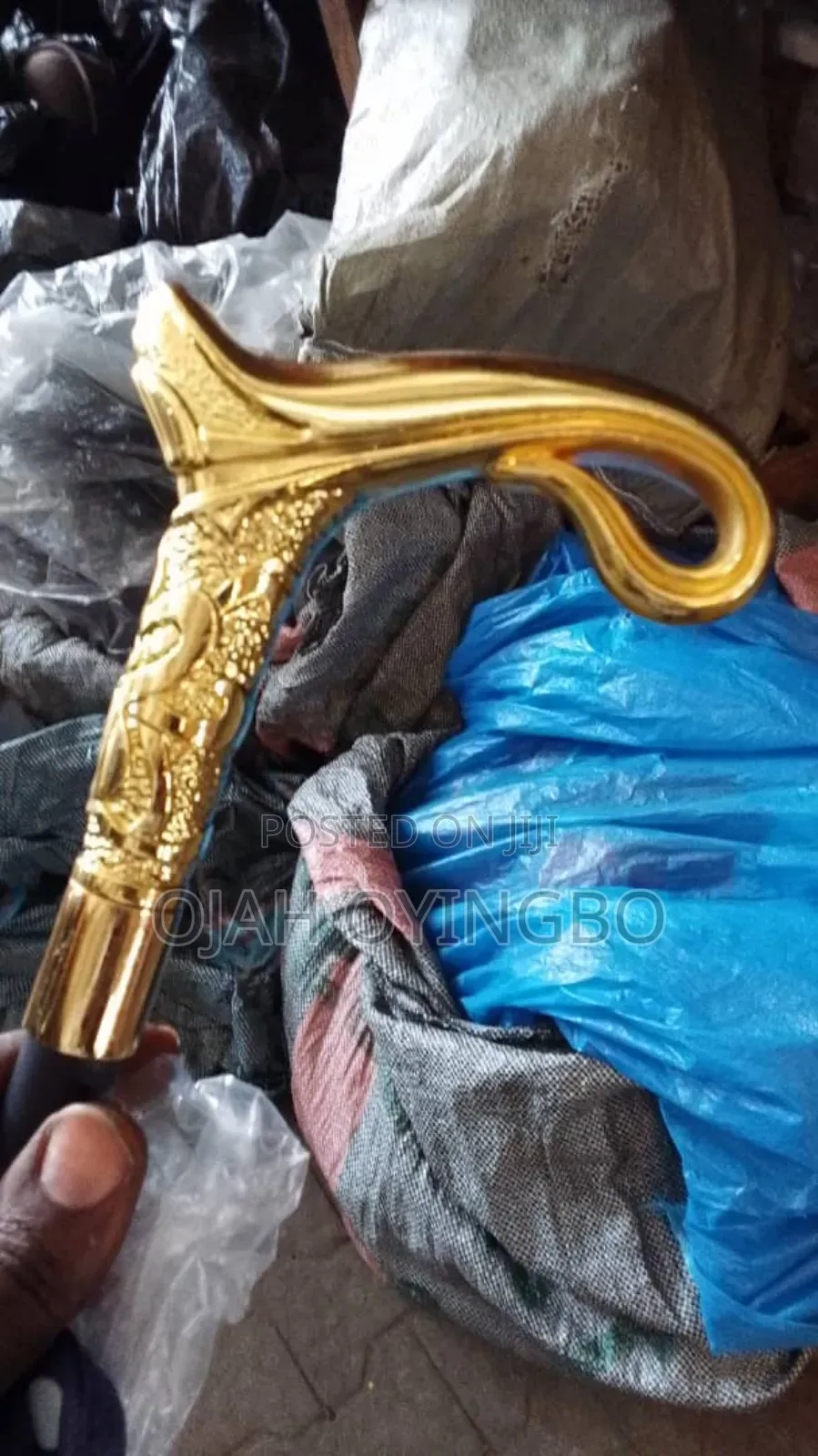 Black Body Stoned Head Staff