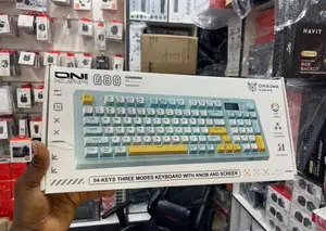 Onikuma G80 94-key Rgb Tri-mode Membrane Keyboard With Knob Lcd Screen