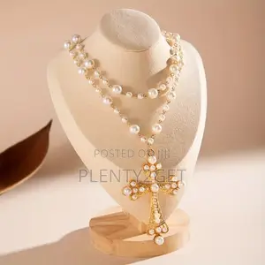 1pc Fashionable Elegant Personality Style Faux Imitation Pearl Chain W