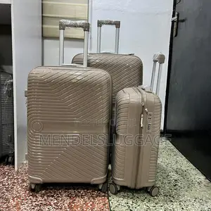 3-Piece Brown Unbreakable Suitcase Set