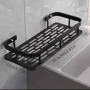 Single Black Aluminum Wall Rack