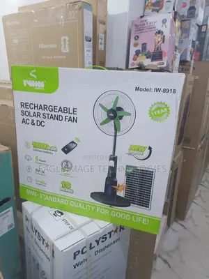 Iwin 18′′ Solar-Powered Rechargeable Cooling Fan