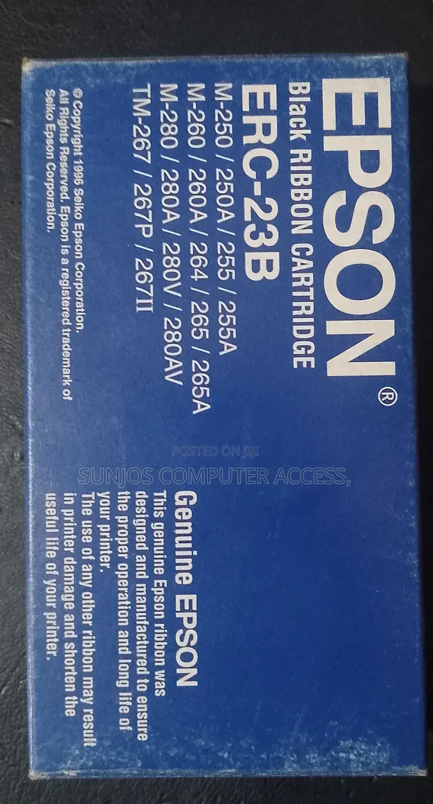 Epson Erc-23b Black Ribbon Cartridge