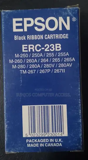 Epson Erc-23b Black Ribbon Cartridge