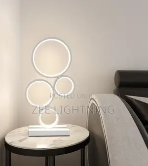 Led Table Lamp in Black/Gold/White Body