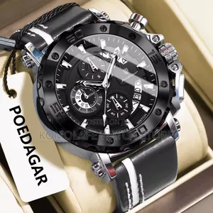 Poedagar Leather Chronograph