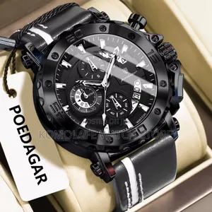 Poedagar Leather Chronograph