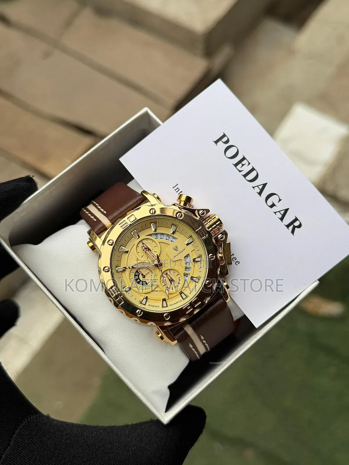 Poedagar Leather Chronograph