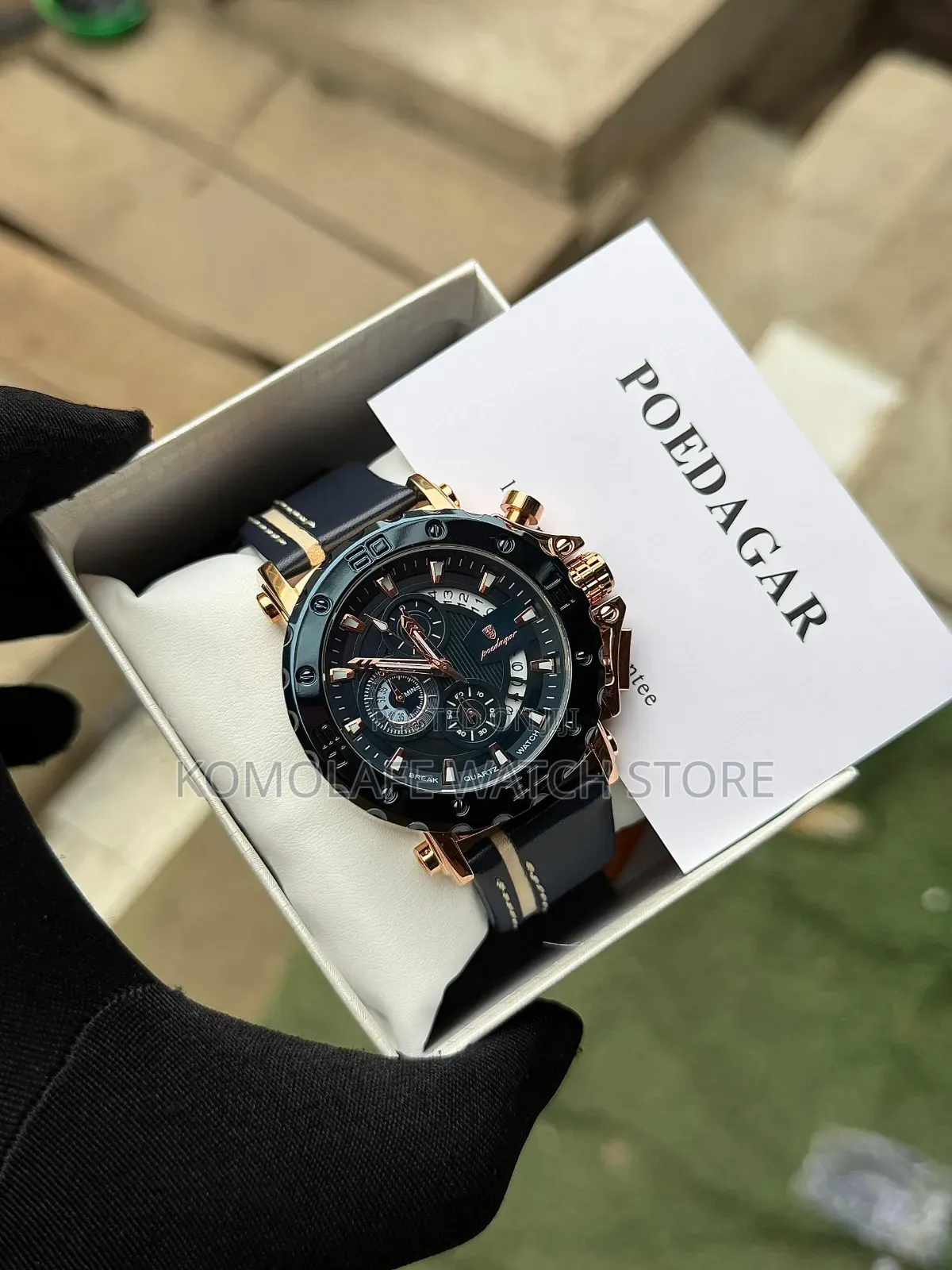Poedagar Leather Chronograph