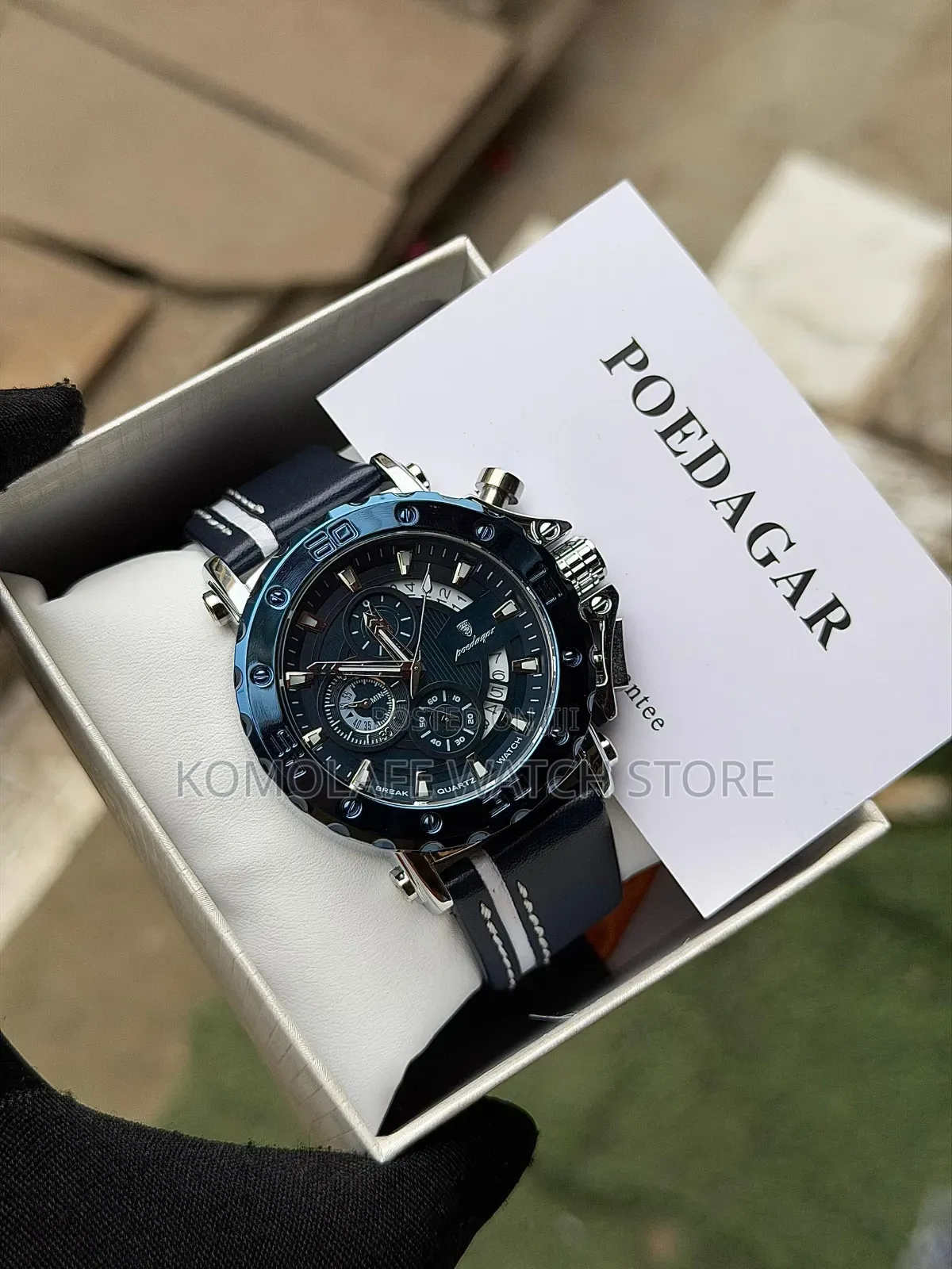 Poedagar Leather Chronograph