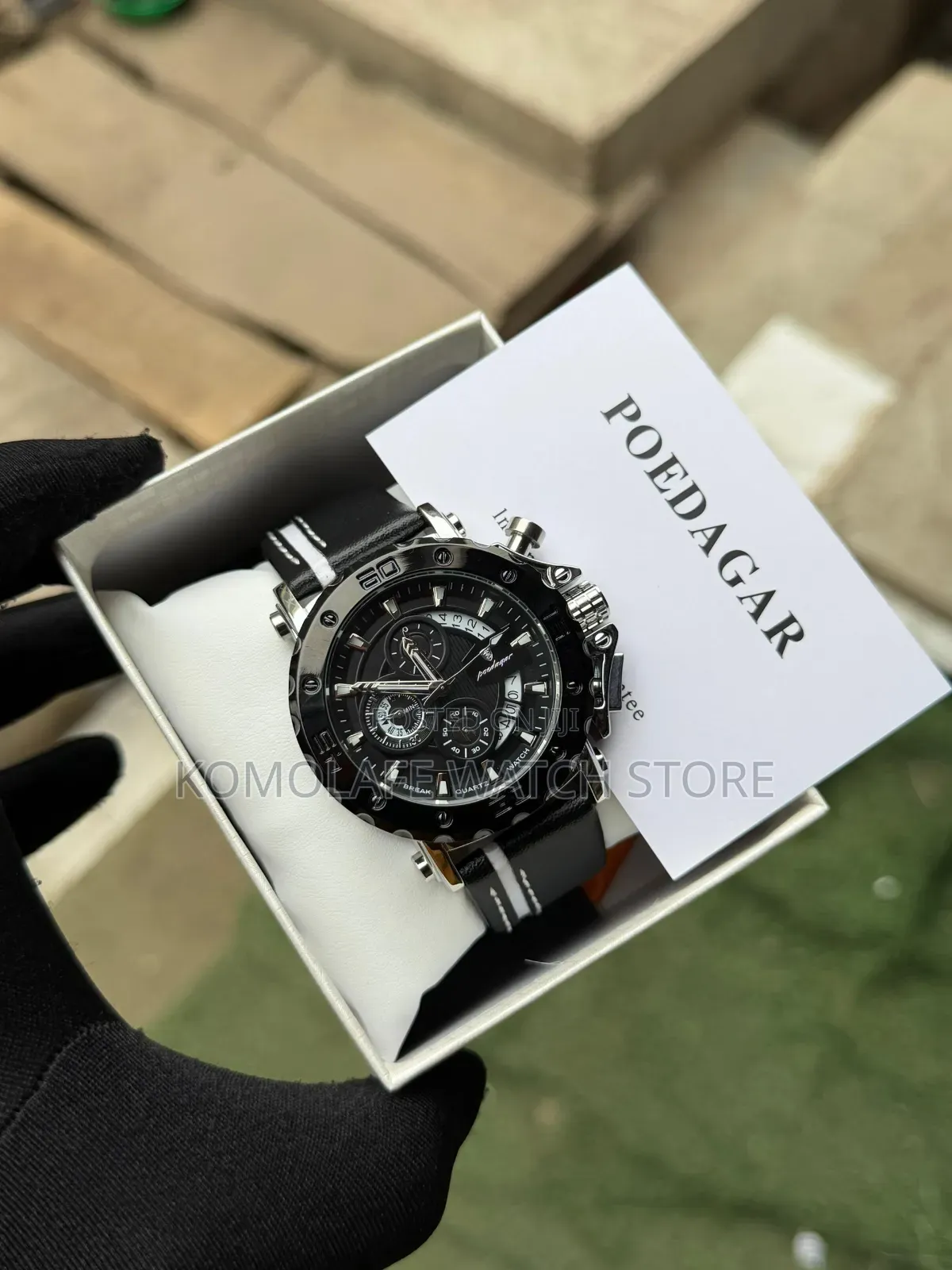 Poedagar Leather Chronograph