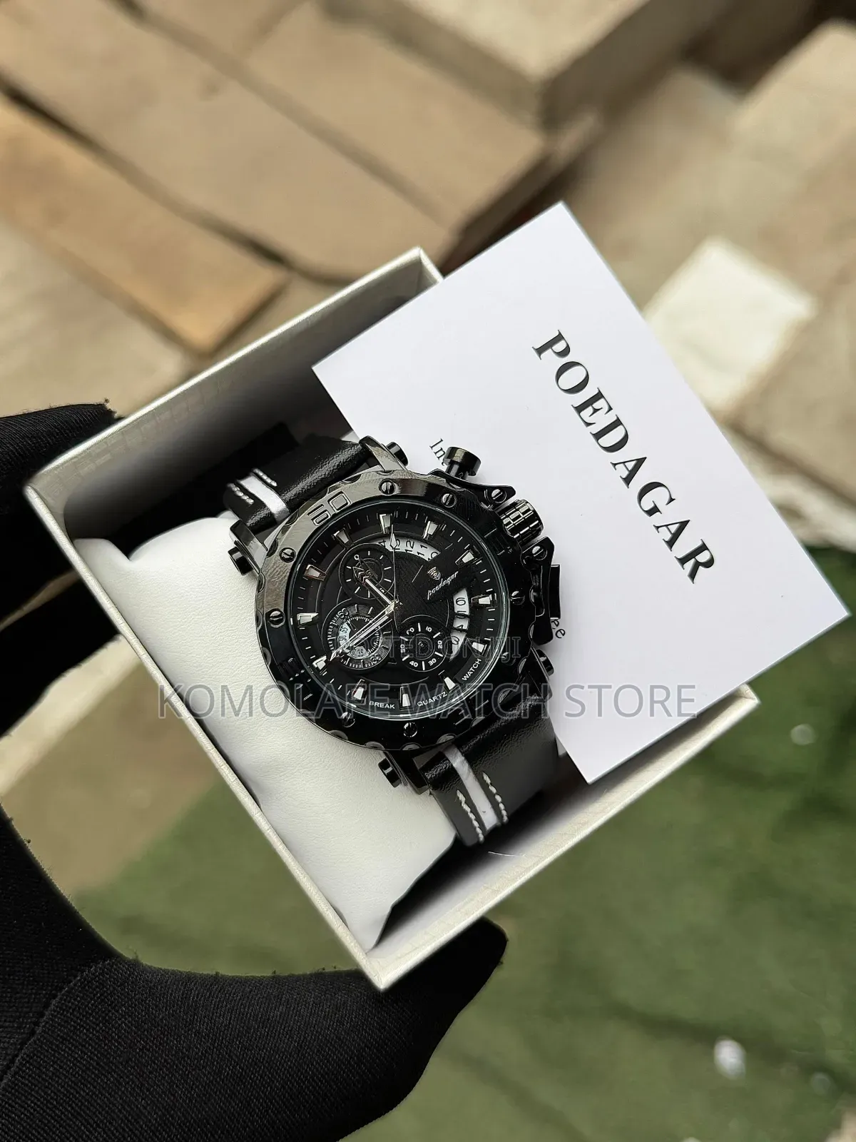 Poedagar Leather Chronograph