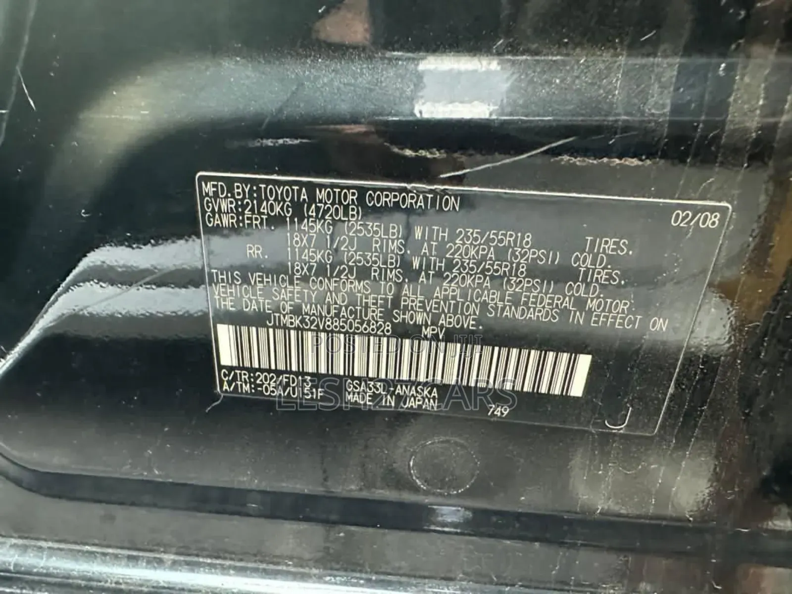 Toyota RAV4 2.4 2008 Black