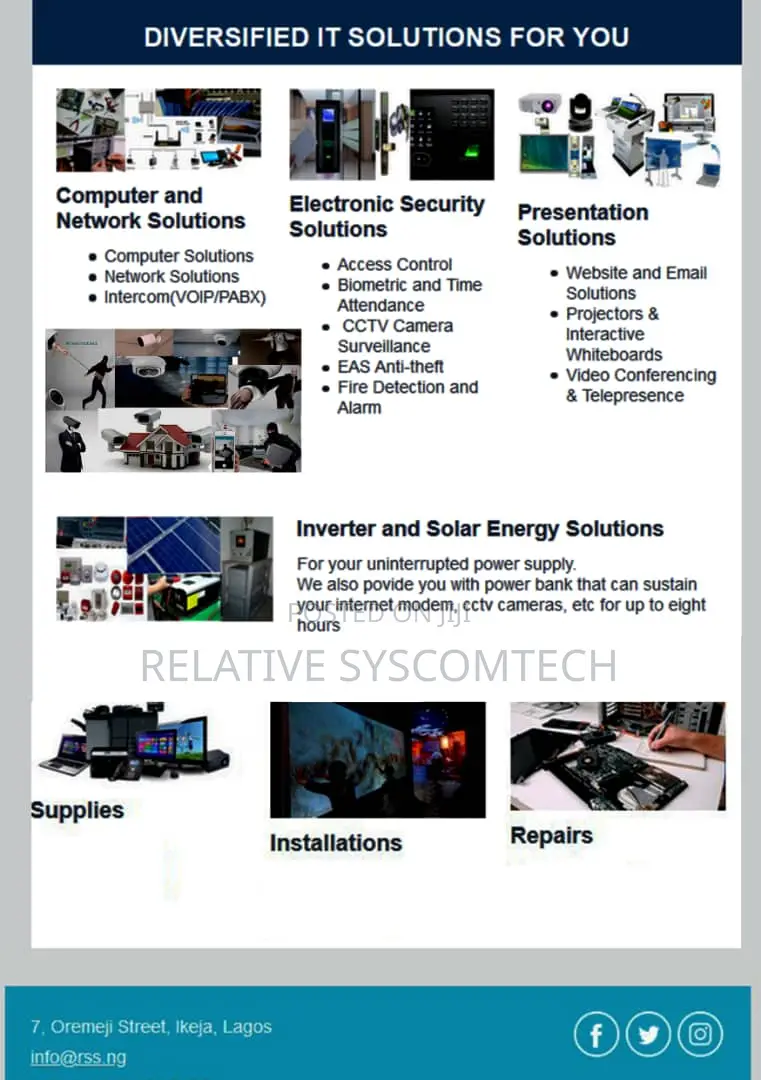I.T Service: Laptop, Desktop, Server, Cctv, Software, Livestream Setup