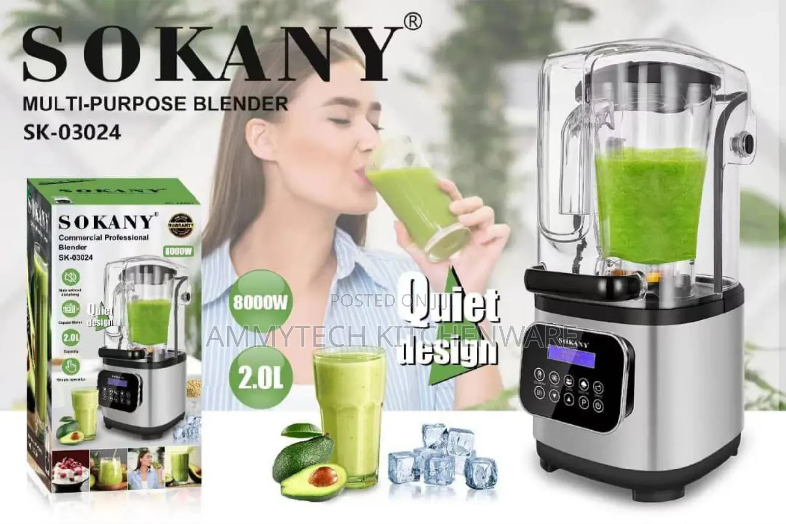 High Quality And Durable Soundproof Sokany Blender