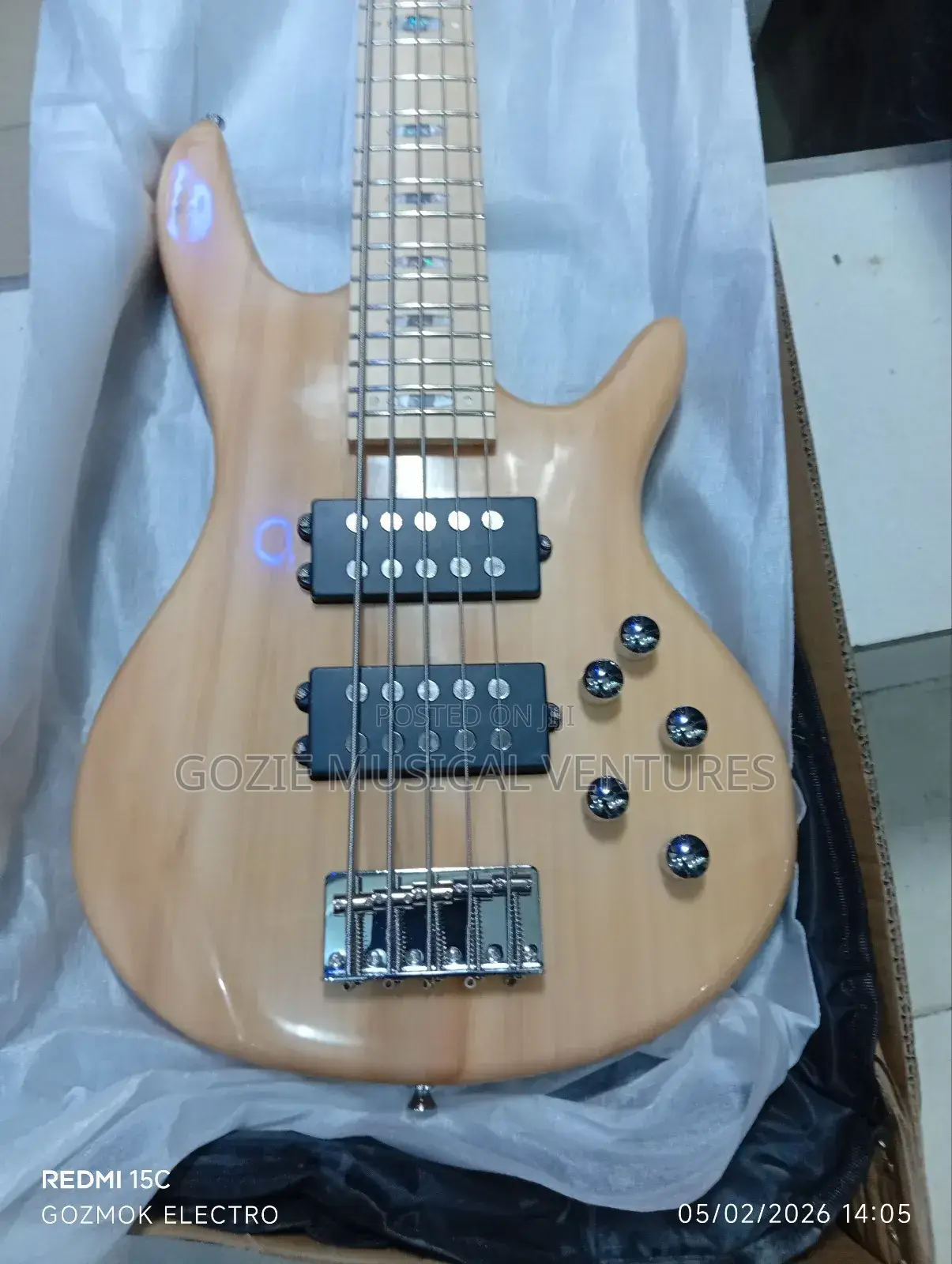 Original Ibanze Five String Active Bass Guitar