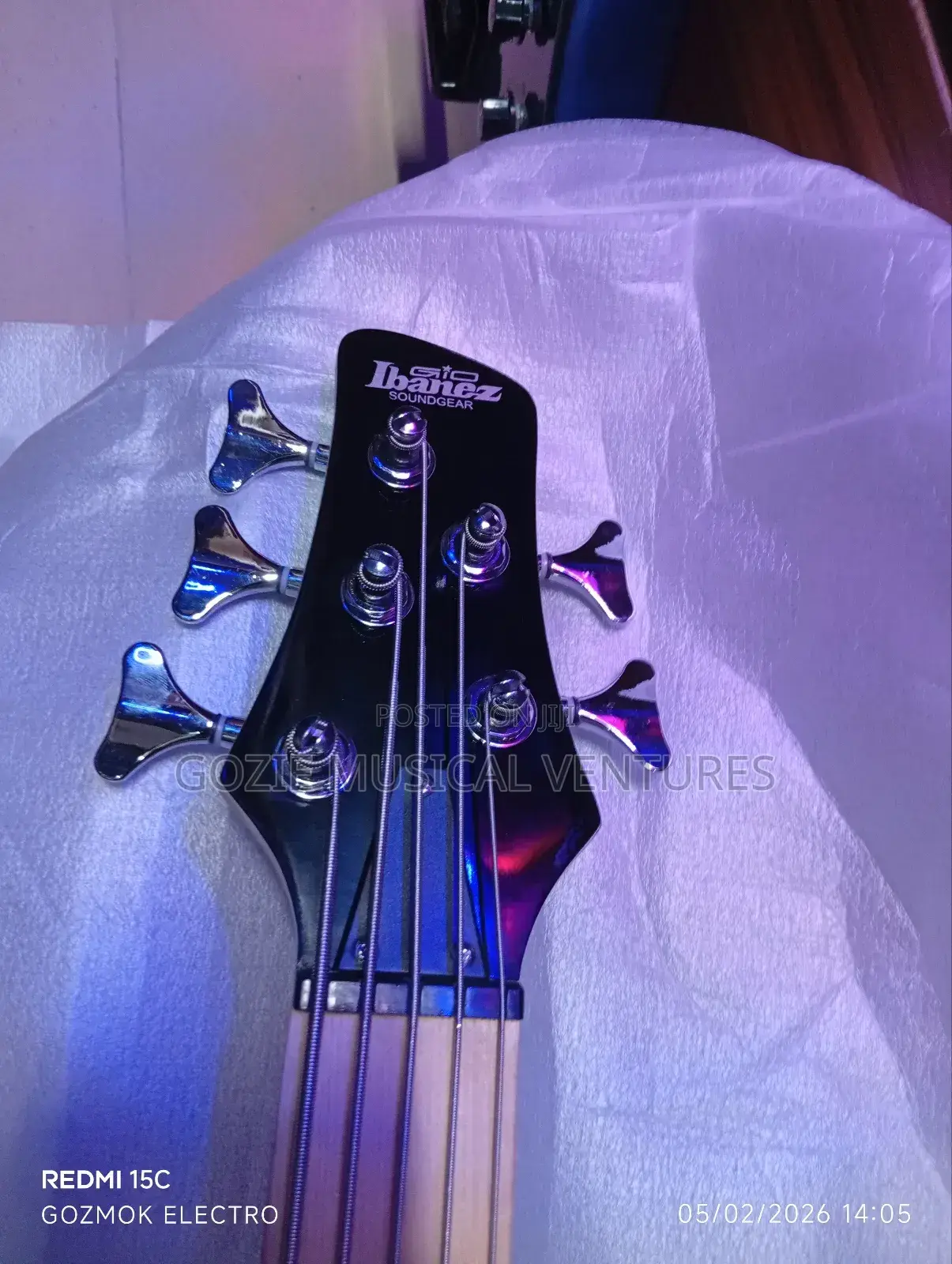 Original Ibanze Five String Active Bass Guitar
