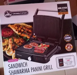 Crown Star 2000w Electric Grill - Shawarma, Sandwich Panini Maker
