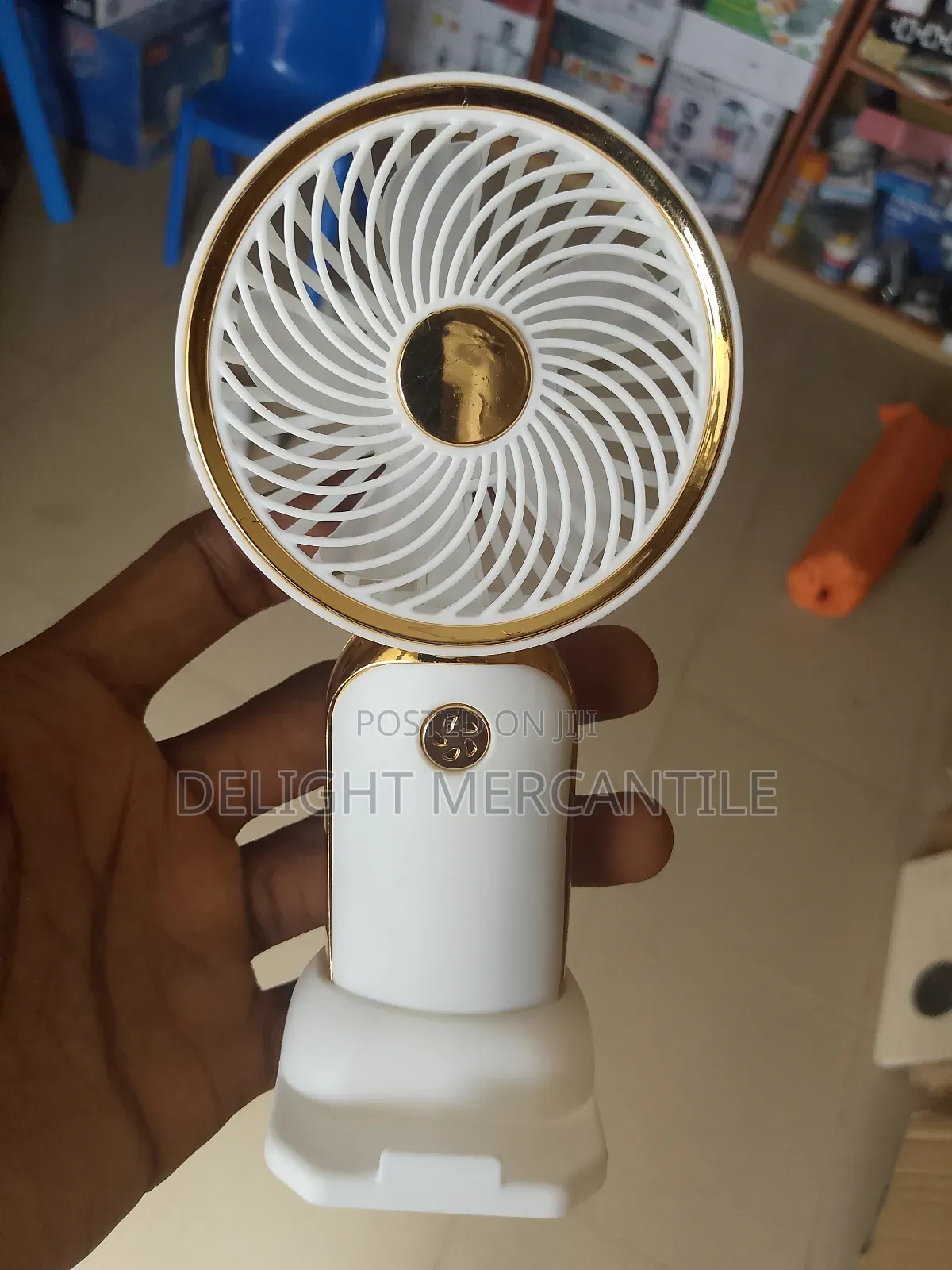 Mini Rechargeable Hand Fan With Stand